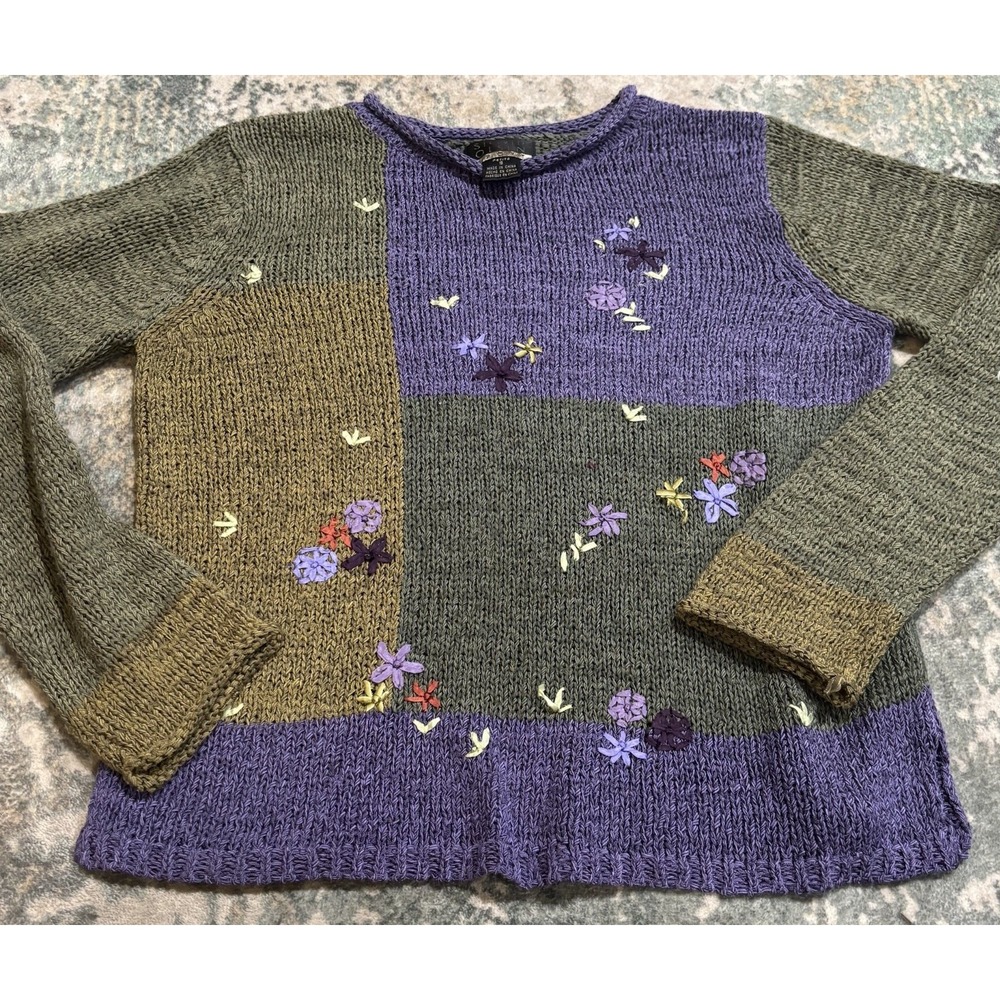 vintage Sigrid Olsen Sport patchwork sweater Small